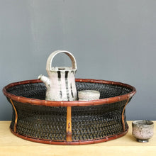 Load image into Gallery viewer, Bamboo basket "Drum basket" (Black/Brown)(L)