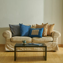 Load image into Gallery viewer, Cushion cover (Blue/Cream)(lumbar)