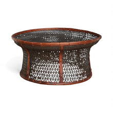 Load image into Gallery viewer, Bamboo basket "Drum basket" (Black/Brown)(S)