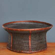 Load image into Gallery viewer, Bamboo basket "Drum basket" (Black/Brown)(S)