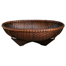 Load image into Gallery viewer, Bamboo basket "Oval fruit bowl" (Brown/Dark brown)(M)
