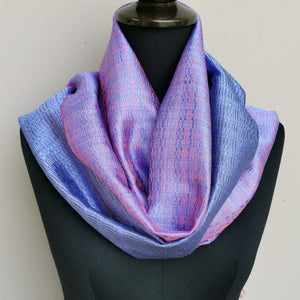 Silk scarf (Lavender/Blue)