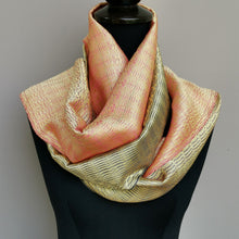 Load image into Gallery viewer, Silk scarf (Peach/Rose)
