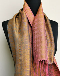 Silk scarf (Gold/Rose)