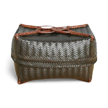 Load image into Gallery viewer, Bamboo basket "Shan" (Dark brown)(Rectangular)