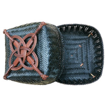 Load image into Gallery viewer, Bamboo basket "Shan" (S)(Black/Brown)
