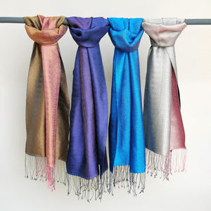 Silk scarf (Gold/Rose)