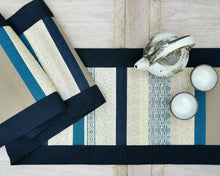 Load image into Gallery viewer, Table runner (Blue/Olive)