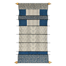 Load image into Gallery viewer, Wall hanging "Lao Naga" (Blue/Cream)