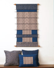 Load image into Gallery viewer, Wall hanging "Lao Naga" (Blue/Cream)