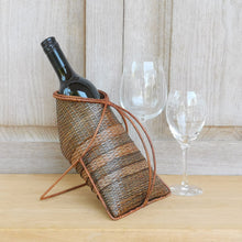 Load image into Gallery viewer, Wine holder basket (Brown/Stripes)