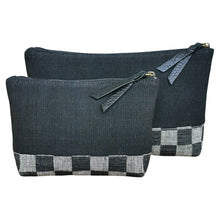 Load image into Gallery viewer, Accessory bags (Black/Checks)(Set of 2)(L&amp;S)
