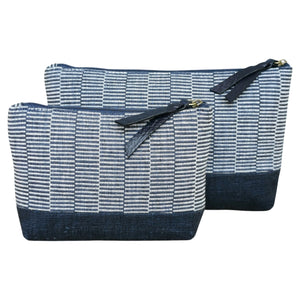 Accessory bags (Cotton/Navy)(Set of 2)(L&S)