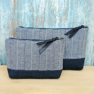 Accessory bags (Cotton/Navy)(Set of 2)(L&S)