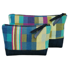 Load image into Gallery viewer, Accessory bags (Tropical check/Navy)(Set of 2)(L&amp;S)
