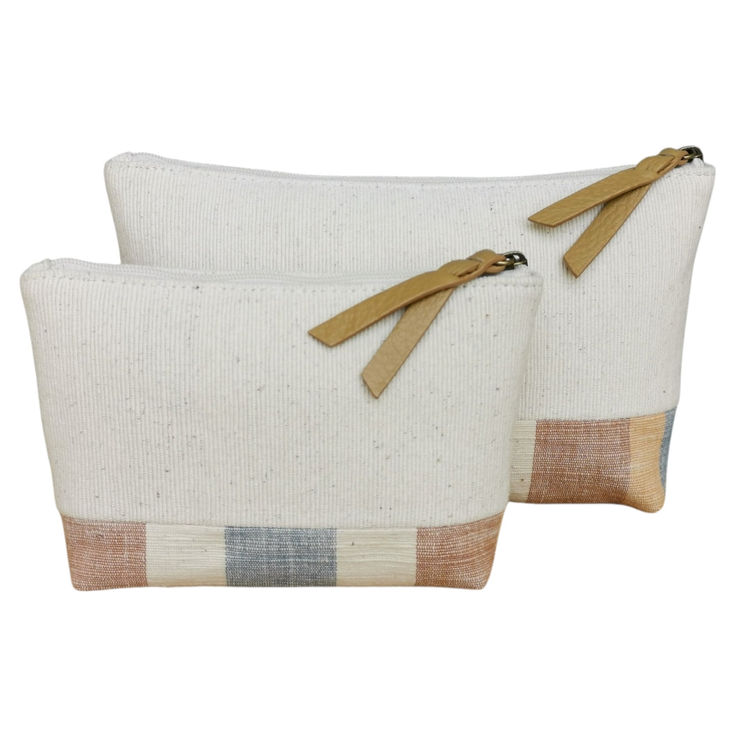 Accessory bags (White/Pastel stripe)(Set of 2)(L&S)