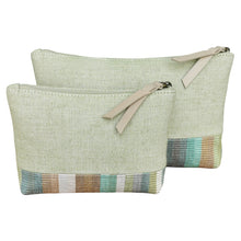 Load image into Gallery viewer, Accessory bags (Mint/Fern stripe)(Set of 2)(L&amp;S)
