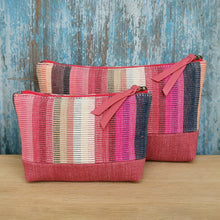 Load image into Gallery viewer, Accessory bags (Pink/Stripes)(Set of 2)(L&amp;S)
