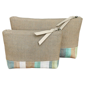 Accessory bags (Pistachio/Fern stripe)(Set of 2)(L&S)