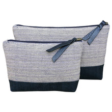 Load image into Gallery viewer, Accessory bags (Pale blue/Navy)(Set of 2)(L&amp;S)
