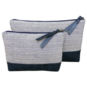 Accessory bags (Pale blue/Navy)(Set of 2)(L&S)