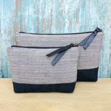 Load image into Gallery viewer, Accessory bags (Pale blue/Navy)(Set of 2)(L&amp;S)
