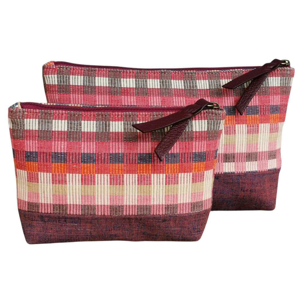 Accessory bags (Pink/Check)(Set of 2)(L&S)
