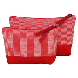 Accessory bags (Cotton/Red)(Set of 2)(L&S)