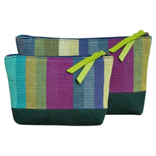 Load image into Gallery viewer, Accessory bags (Tropical stripe/Green)(Set of 2)(L&amp;S)
