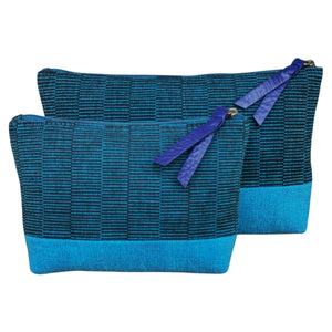 Accessory bags (Cotton/Turquoise)(Set of 2)(L&S)