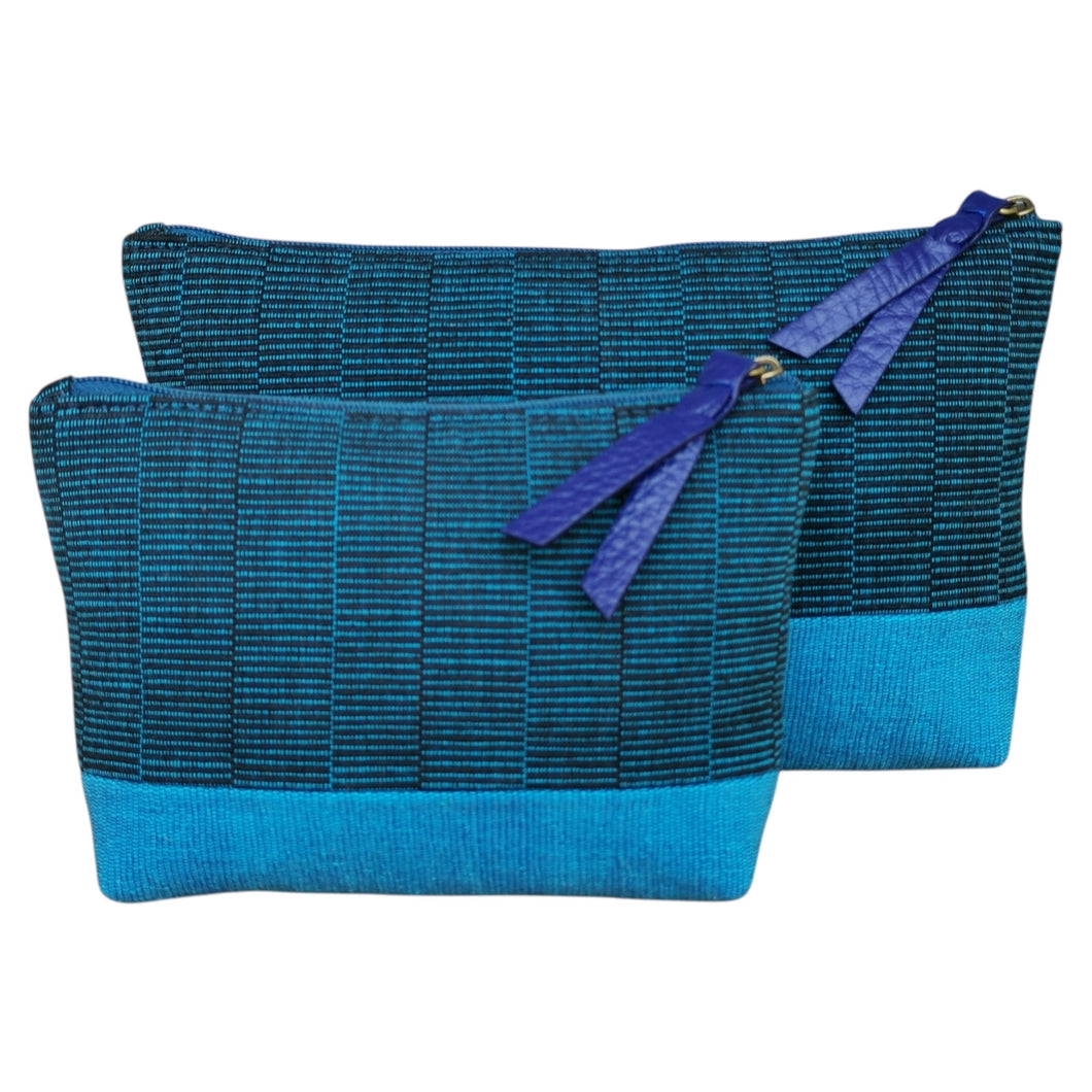 Accessory bags (Cotton/Turquoise)(Set of 2)(L&S)