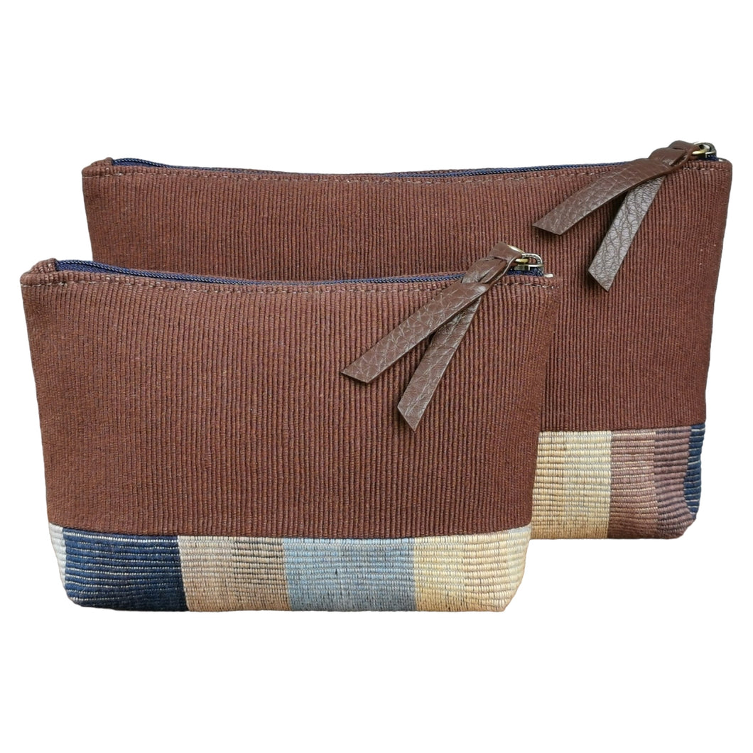 Accessory bags (Brown/Dove stripe)(Set of 2)(L&S)