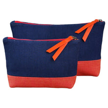 Load image into Gallery viewer, Accessory bags (Navy/Brick)(Set of 2)(L&amp;S)
