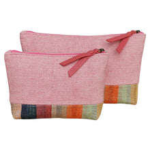 Load image into Gallery viewer, Accessory bags (Pink/Kelim stripe)(Set of 2)(L&amp;S)
