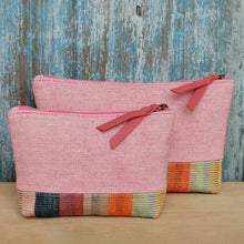 Load image into Gallery viewer, Accessory bags (Pink/Kelim stripe)(Set of 2)(L&amp;S)
