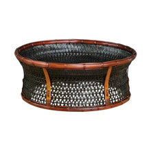 Load image into Gallery viewer, Bamboo basket "Drum basket" (Black/Brown)(S)
