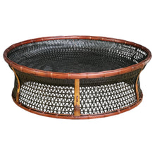 Load image into Gallery viewer, Bamboo basket "Drum basket" (Black/Brown)(L)
