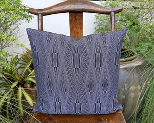 Cushion cover "Jarai Diamond" (Gray/Blue)(M)