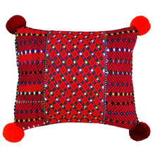 Load image into Gallery viewer, Cushion cover &quot;Karen pompom&quot; (Red/Black)
