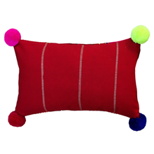 Load image into Gallery viewer, Cushion cover &quot;Karen pompom&quot; (Red/Pink)
