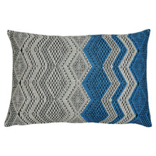 Load image into Gallery viewer, Cushion cover "Lao Naga" (Beige/Blue)(lumbar)

