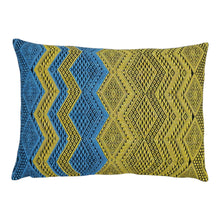 Load image into Gallery viewer, Cushion cover "Lao Naga" (Light blue/Marigold)(lumbar)
