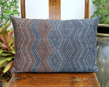 Load image into Gallery viewer, Cushion cover "Lao Naga" (Dove gray/Brown)(lumbar)
