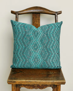 Cushion cover "Lao Naga" (Teal)(M)