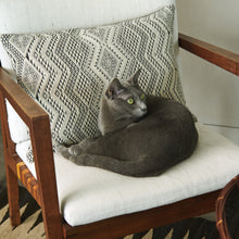 Load image into Gallery viewer, Cushion cover "Lao Naga" (White)(lumbar)
