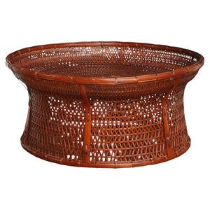 Bamboo basket "Drum basket" (Brown)(S)