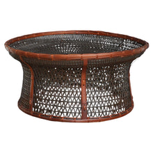 Load image into Gallery viewer, Bamboo basket &quot;Drum basket&quot; (Black/Brown)(S)
