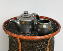 Load image into Gallery viewer, Bamboo basket "Drum basket" (Black/Brown)(Tall)
