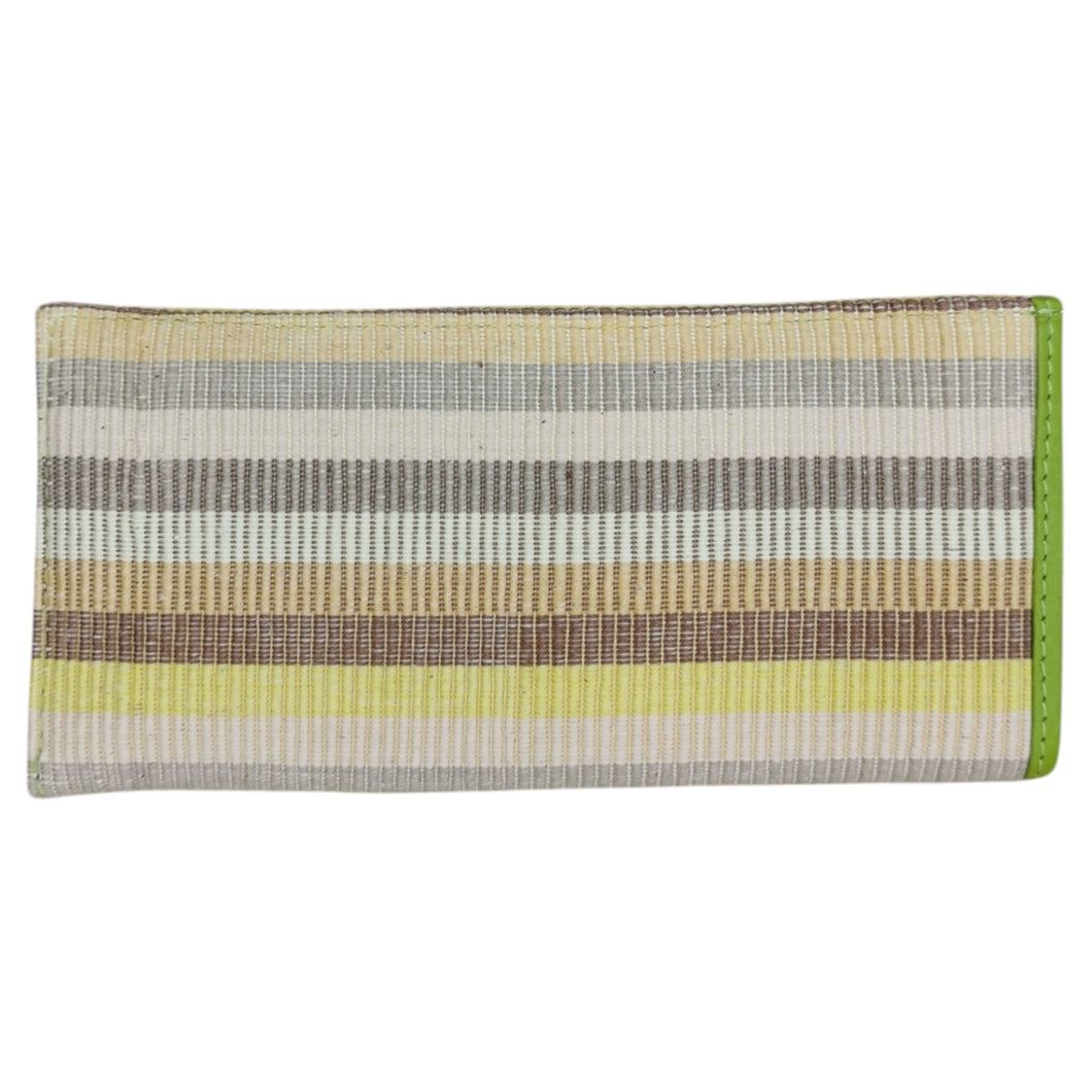 Eyeglass Case (Beige stripe/Lime)