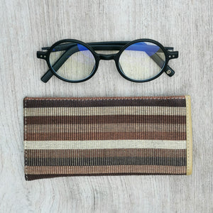 Eyeglass Case (Brown/Narrow stripe)